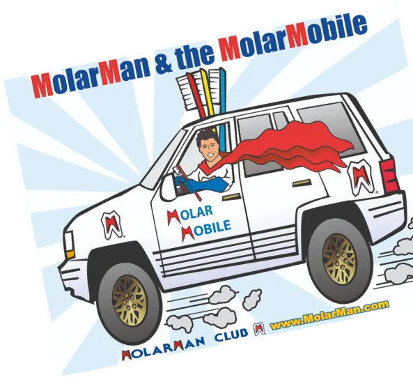 Molar man and the molar mobile graphic