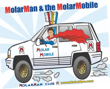 Molar man and the molar mobile graphic